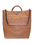 Perforated Quilted Chain Tote, front view